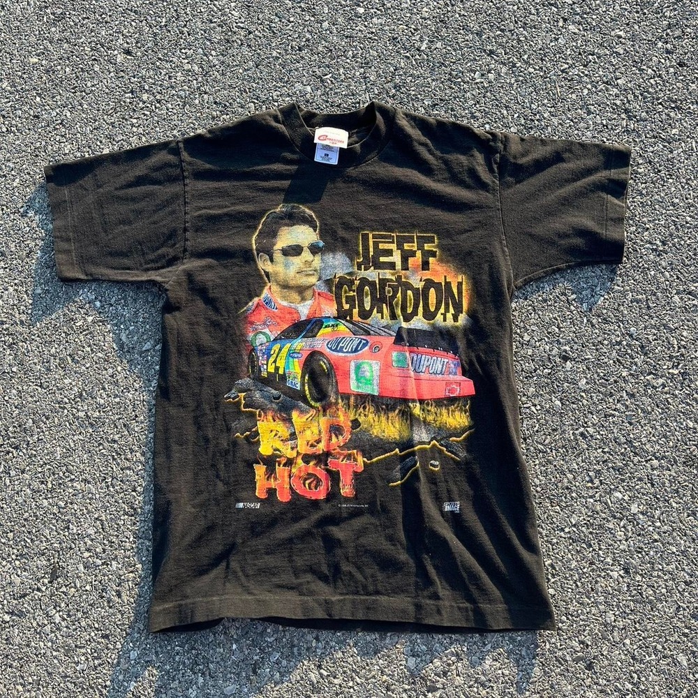 1990s AOP Jeff Gordon "Red Hot" vintage Nascar graphic shirt size L